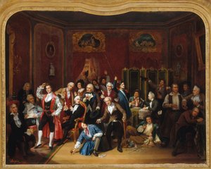演员 Hugues Bouffé（1800-1888 年）在变奏剧院的更衣室中，身着其主要角色的服装。 作者 维克多·达茹