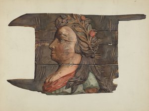 木雕，约1938年。 作者 维克多·F·穆洛