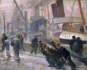 利物浦码头工人在黎明，1903年