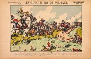 Milhaud的Cuirassiers，滑铁卢，c.1920