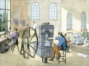 硬币店（硬币铸造）（硬币制造），Litho de Janson。19世纪。
