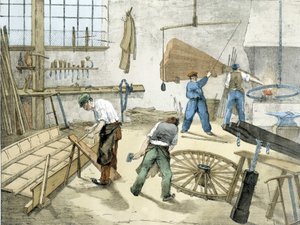 詹森的石版画。 19 世纪。
