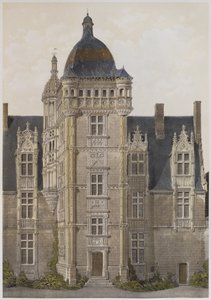 Chateau-Saint-Ouen，Mayenne，来自巴黎的“卢瓦尔河谷城堡”的插图，出版于1861年的Ch.Boivin