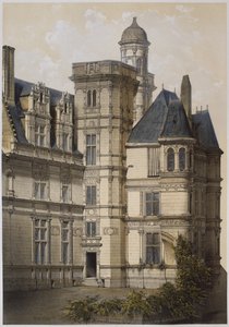 Anjou酒店，昂热，来自巴黎卢瓦尔河谷城堡的插图，出版于1861年的Ch.Boivin