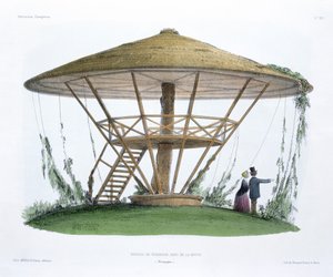 Robinson&39;s Parasol，Parc de la Motte，勃艮第，来自&39;Habitations Champetres&39;，由Becquet Brothers雕刻，c.1855