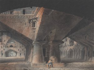 坐在监狱里的人，1781年。 作者 维克多·让·尼科尔（Victor Jean Nicolle）