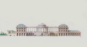 Chateau du Bouilh的首次设计，Saint Andre de Cubzac，Aquitaine，1787（笔，墨水和厕所） 作者 维克多·路易斯