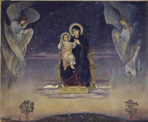 处女 - Peinture de Viktor Mikhaylovich Vasnetsov (1848-1926) - 1901 - 布面油画 - 莫斯科国立特列季亚科夫画廊 作者 维克多。