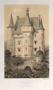 第十五、十六和十七世纪风景如画的建筑或古迹。Et XVIeme.Siecles：十五和十六世纪的法国城堡：Pl.52，Château De Fay（缅因州） 作者 维克多·佩蒂特