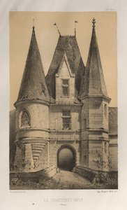 第十五、十六和十七世纪风景如画的建筑或古迹。Et XVIeme.第十五和第十六世纪的法国城堡: Pl. 65, Le ChasteLet-Neuf (Corrèze)