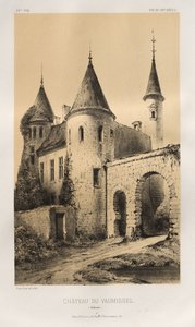 第十五、十六和十七世纪风景如画的建筑或古迹。Et XVIeme.Siecles：15 和 16 世纪的法国城堡：Pl. 89, Château du Vaumissel (Calvados) 作者 Charles Boivin（出版商和编辑）； Lith de Godard a Paris（打印机）
