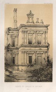 Architecture Pittoresque ou Monuments des xveme.Et xvieme.第十五和第十六世纪的法国城堡: Pl. 19, Restes Du Chateau De Chaumot (Yonne) 作者 维克多·佩蒂特