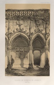 Architecture Pittoresque ou Monuments des xveme.Et xvieme.年代：十五和十六世纪的法国城堡：Pl.41，琼西城堡画廊（索恩河和卢瓦尔河）。 作者 维克多·佩蒂特