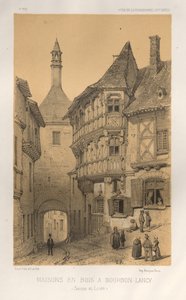 Architecture Pittoresque ou Monuments des xveme.Et xvieme.第十五和第十六世纪的法国城堡: Pl. 5, Maison en Bois a Bourbon-Lancy (Saone Et Loire) 作者 维克多·佩蒂特