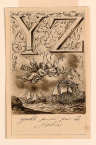 入门书字母 Y 和 Z 的设计：Yacht/ Zéphir（由 Zephyrs 驱动的游艇） 作者 维克多·文森特·亚当