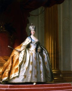 俄罗斯女皇凯瑟琳二世（1729-1796 年）身着加冕礼服的全身肖像" Vigillus Erichsen（埃里克森）（1722-1782 年）1779 年绘制 戴维收藏