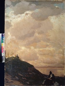 天堂空间 - 维克多-伊万诺维奇-扎鲁宾（维克多-扎鲁宾或扎鲁宾）（1866-1928 年）的油画，布面油画 作者 维克多·伊万诺维奇·扎鲁宾（Viktor Ivanovich Zarubin）