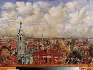 Moscou (Russie) - Peinture de Viktor Jakovlevich Yakovlev (1844-), huile sur toile, art russe 作者 维克托·雅科夫列维奇·雅科夫列夫