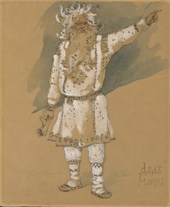 祖父弗罗斯特。 N. Rimsky-Korsakov的歌剧《雪少女》的服装设计，1885年 作者 维克托·米哈伊洛维奇·瓦斯涅佐夫