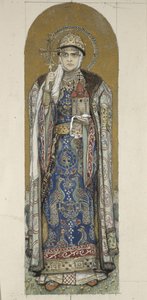 圣奥尔加，基辅公主1884-1889年在基辅圣弗拉基米尔大教堂的壁画研究 作者 维克托·米哈伊洛维奇·瓦斯涅佐夫