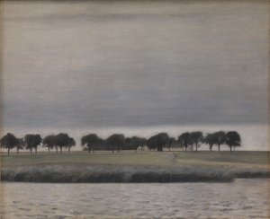 Solregn的初步研究。根托夫特湖，1903年。 作者 威廉·哈默修伊