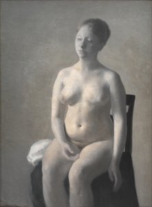 坐姿女性裸体 作者 威廉·哈默修伊