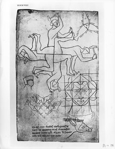 19093年女士的传真副本fol.19v男性和动物研究