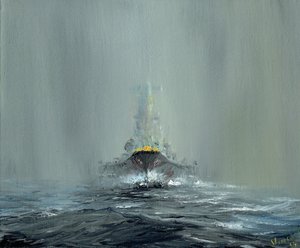 战舰大和1945年，2016年，（油画板）