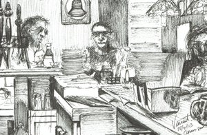 Cheers Bar Boston USA，2003，（纸上墨水） 作者 文森特·亚历山大·布斯