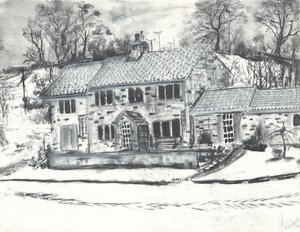 Osmotherley buildings in winter snow 作者 文森特·亚历山大·布斯