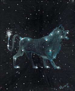 星座狮子座，2016年，（油画布板） 作者 文森特·亚历山大·布斯