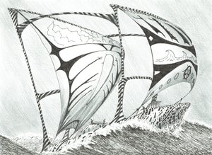 风暴创作者林肯海，2017，（墨水在纸上） 作者 文森特·亚历山大·布斯
