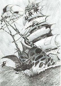 风暴创作者帝汶海，2017年，（纸上墨水） 作者 文森特·亚历山大·布斯