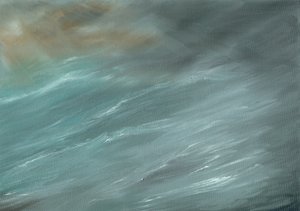 2017年深海风暴（油画板）