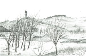 华莱士纪念碑；2007年；（纸上水墨）。 作者 文森特·亚历山大·布斯