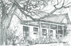Yacht club at Lake Naivasha;Kenya; 2006; (ink on paper) 作者 文森特·亚历山大·布斯