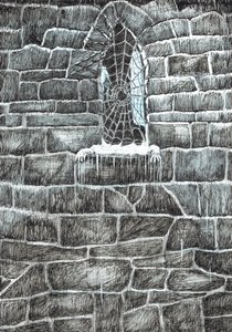 第11页，Findhorn森林中的城堡，2006年，（纸上墨水） 作者 文森特·亚历山大·布斯