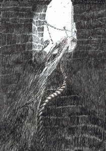 第33页，Findhorn森林中的城堡，2006年，（纸上墨水） 作者 文森特·亚历山大·布斯