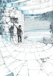 page39，Findhorn森林中的城堡，2006年，（纸上墨水） 作者 文森特·亚历山大·布斯