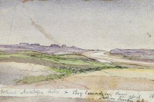 羚羊山和大加拿大河，1869年（纸上水彩）