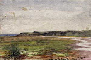 1869年5月1日，Bascom东部两百英里（纸上水彩） 作者 文森特·科莱尔