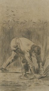 米莱之后的收割者，1880年。 作者 文森特·梵高