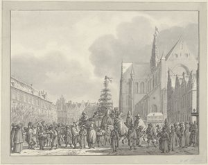 法国人抵达哈勒姆格罗特市场，1795 年