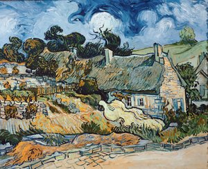 Chaumes de Cordeville 到 Auvers-Sur-Oise（布面油画 作者 文森特·梵高