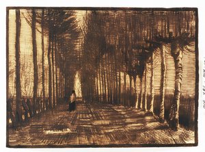 图在路上，1884年 作者 文森特·梵高
