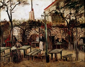 蒙马特的 Guinguette：木制台球桌变成了 la bonne franquette 作者 文森特·梵高