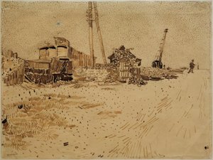 铁路营地 作者 文森特·梵高