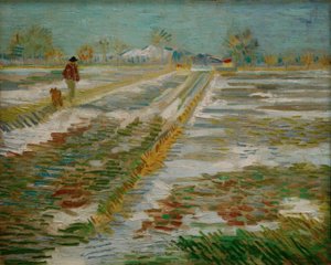 风景与雪 作者 Vincent van Gogh