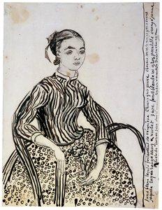 年轻的夫人LaMousmé的肖像，1888年。 作者 文森特·梵高
