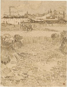 阿尔勒。从Wheatfields查看（1888） 作者 文森特·梵高